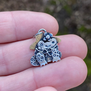 “Lady Lily Padds” Frog Necklace / Choose Your Own Chain Length!