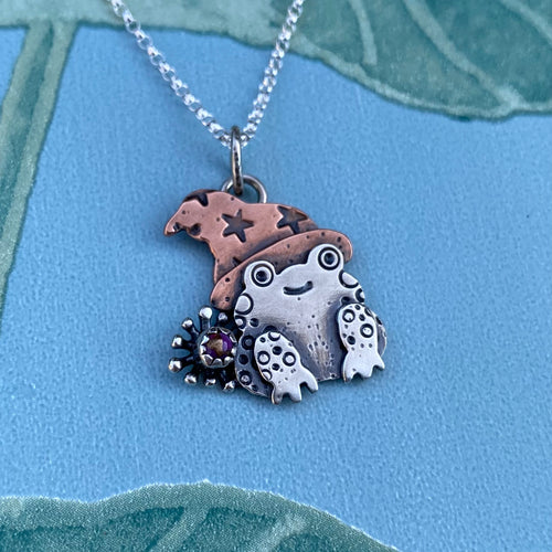 “The Wizard” Frog Necklace / Choose Your Own Chain Length!