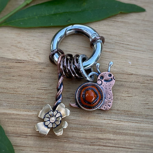 Benny the Snail Copper Charm