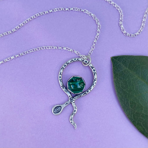 Serpentine Necklace - Malachite / 18” / Made to Order