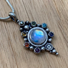 Load image into Gallery viewer, Rainbow Moonstone Rainbow Necklace / 18”