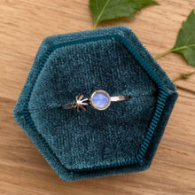 Load image into Gallery viewer, Rainbow Moonstone Starry Ring / Size 7