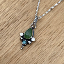 Load image into Gallery viewer, Jade &amp; Amazonite Mini Statement Necklace / 17”