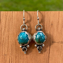 Load image into Gallery viewer, Mineral Park Turquoise &amp; Black Sapphire Earrings