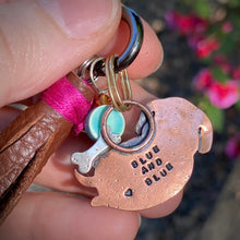 Load image into Gallery viewer, Lenny the Pup Copper Turquoise Copper Charm