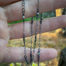 Load image into Gallery viewer, Oxidized Beaded Abstract Choker Chain / 16”