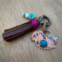 Load image into Gallery viewer, Lenny the Pup Copper Turquoise Copper Charm
