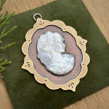 Load image into Gallery viewer, Mother of Pearl Cameo Copper &amp; Brass Wall Hanging {B}