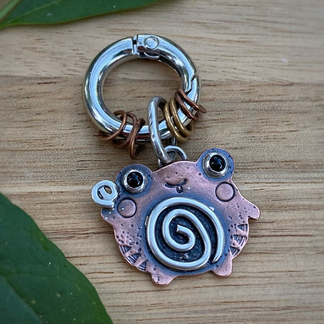Katy the Frog Copper Charm