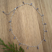 Load image into Gallery viewer, Tanzanite Beaded Choker Necklace / 15”-16.5”