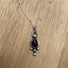 Load image into Gallery viewer, Rose Cut Garnet &amp; Pyrite Necklace / 16”