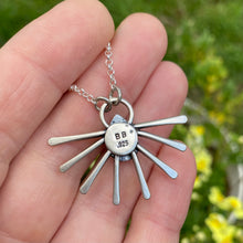 Load image into Gallery viewer, Rainbow Moonstone Fan Necklace / 18”