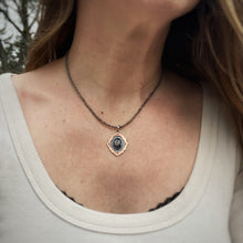 Load image into Gallery viewer, Star Sapphire Ornate Frame Necklace / 17”