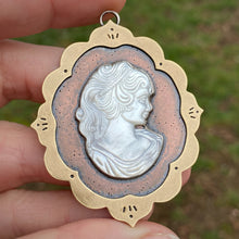 Load image into Gallery viewer, Mother of Pearl Cameo Copper &amp; Brass Wall Hanging {A}