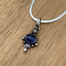 Load image into Gallery viewer, Iolite &amp; Labradorite Mini Statement Necklace / 20”