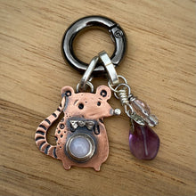 Load image into Gallery viewer, Peter the Possum (or Rat!) Copper &amp; Pink Opal Charm
