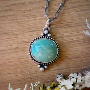 Turquoise Mountain Pendant Necklace / 18”