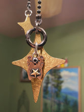 Load image into Gallery viewer, Lester the Bear Copper &amp; Black Onyx Charm