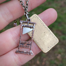 Load image into Gallery viewer, Guillotine Mixed Metal Statement Necklace / 28”