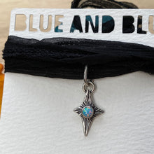 Load image into Gallery viewer, Synthetic Opal &amp; Silver Star Silk Choker