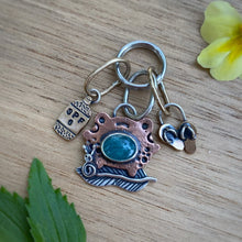 Load image into Gallery viewer, Randy the Surfer Frog Grandidierite Charm Set