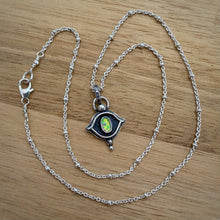 Load image into Gallery viewer, Synthetic Opal Evil Eye Necklace / 16”