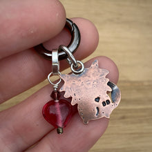 Load image into Gallery viewer, Buddy the Raccoon Copper &amp; Abalone Charm