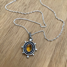 Load image into Gallery viewer, Rose Cut Citrine Necklace / 17”