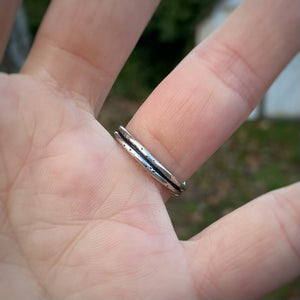Sunstone & Citrine Moon Stack Ring / Size 8.5