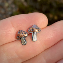 Load image into Gallery viewer, Mixed Metal Mushie Stud Earrings {A}