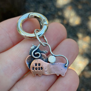 Oscar the Dachshund Copper Charm