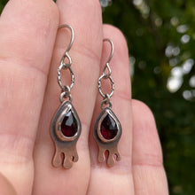 Load image into Gallery viewer, Garnet Drippy Dangle Earrings {B}