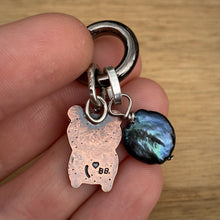 Load image into Gallery viewer, Lester the Bear Copper &amp; Black Onyx Charm