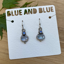 Load image into Gallery viewer, Double Rainbow Moonstone Earrings