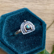 Load image into Gallery viewer, Synthetic Opal Arch Ring / Size 7.5