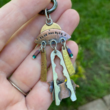Load image into Gallery viewer, Bessie the Cow vs. UFO Jumbo Copper Charm