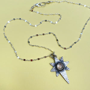 Stardust Necklace - Rainbow Moonstone / 18” / Made to Order