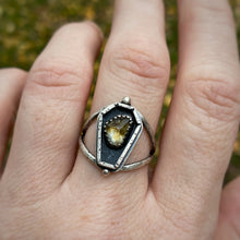 Load image into Gallery viewer, Citrine Coffin Ring / Size 9.75