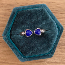 Load image into Gallery viewer, Double Lapis Lazuli Open Band Ring / Size 7.5 - 8