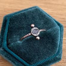 Load image into Gallery viewer, Stamped Eye Stacker Ring / Size 8