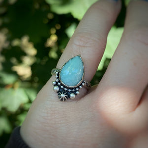 Larimar Statement Ring / Size 6.5