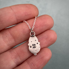 Load image into Gallery viewer, Teardrop Garnet Brass Moon Necklace / 17”