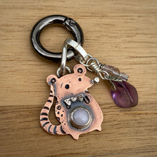 Load image into Gallery viewer, Peter the Possum (or Rat!) Copper &amp; Pink Opal Charm