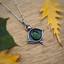Load image into Gallery viewer, Green Serpentine Evil Eye Necklace / 18”