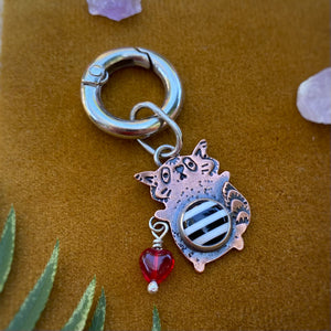 Bandit the Raccoon Copper Charm