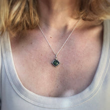 Load image into Gallery viewer, Green Serpentine Evil Eye Necklace / 18”
