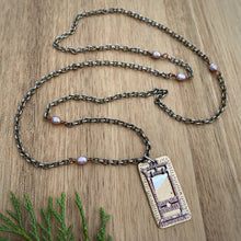 Load image into Gallery viewer, Guillotine Mixed Metal Statement Necklace / 28”