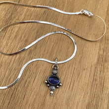 Load image into Gallery viewer, Iolite &amp; Labradorite Mini Statement Necklace / 20”