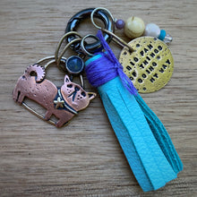 Load image into Gallery viewer, Popcorn the Dog Labradorite Copper Charm