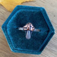 Load image into Gallery viewer, Mixed Metal Mushie Stacking Ring / Size 9